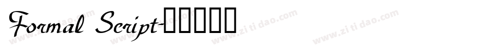 Formal Script字体转换